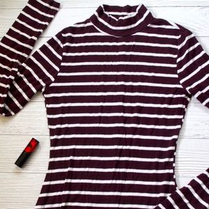 Striped Turtleneck Minidress